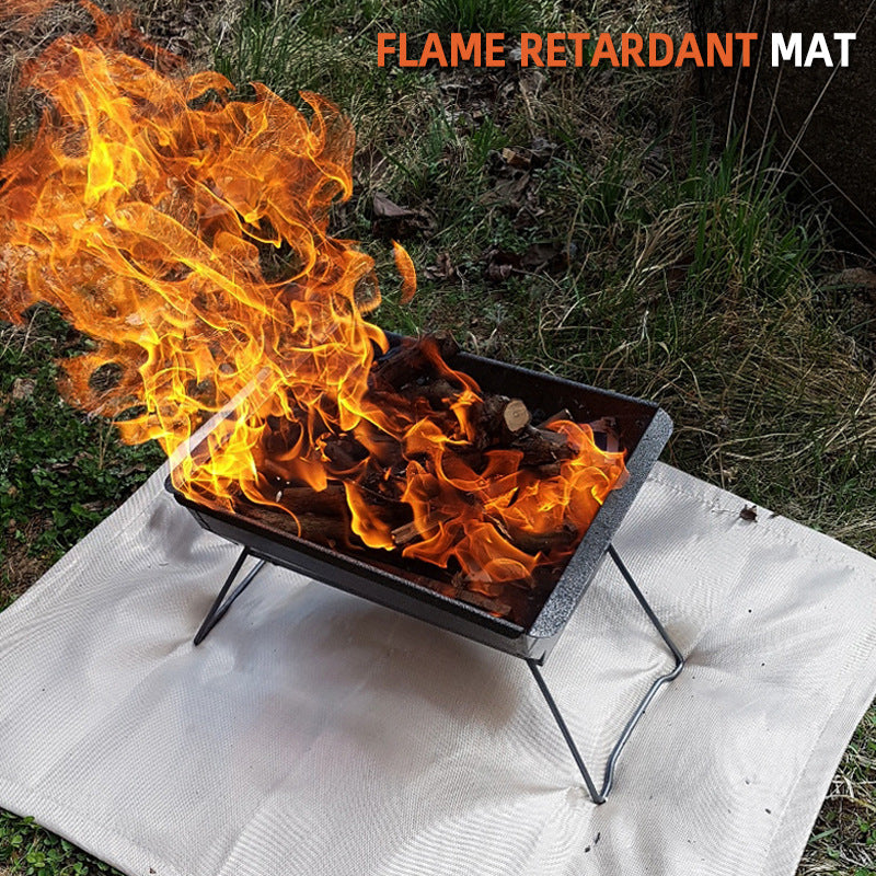 Outdoor Camping Fireproof Cloth Insulation Pad Flame Retardant High Temperature Fire Blanket Glass Fiber Flame Retardant Cloth