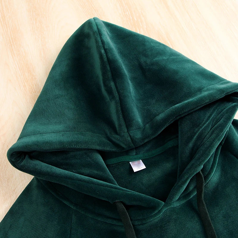 Thick Double-Layered Embroidered Hoodies