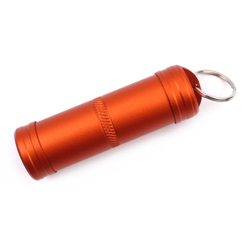Camping Survival Waterproof Pills Box Container Aluminum Medicine Bottle Keychain Outdoor Emergency Gear EDC Travel Kits Tool