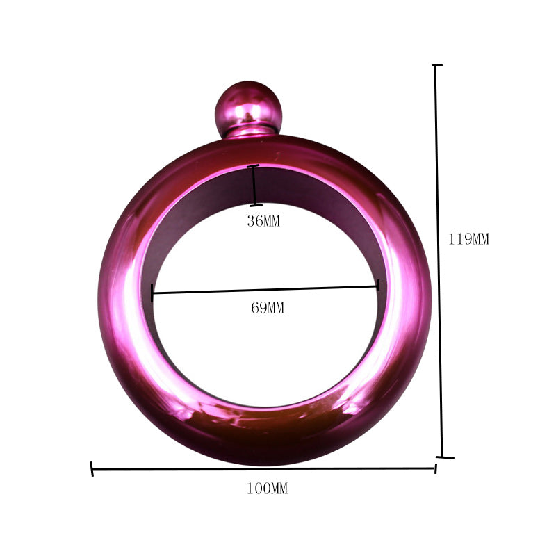 Hip Flask Funnel Bangle Jug 3.5oz Wine Holding Tools Mixed Bottle Alcohol Bracelet Camping Flagons Drinkware Stainless Steel