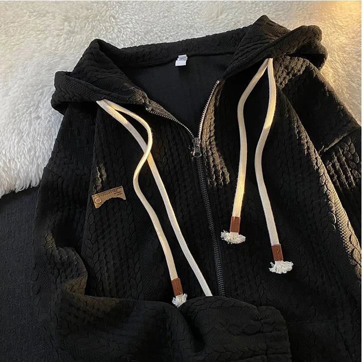 Loose Zip Up Hoodies with Pocket Vintage Zipper Hooded Sweatshirts Women Streetwear Long Sleeve Cardigan y2k Top Cloth Female