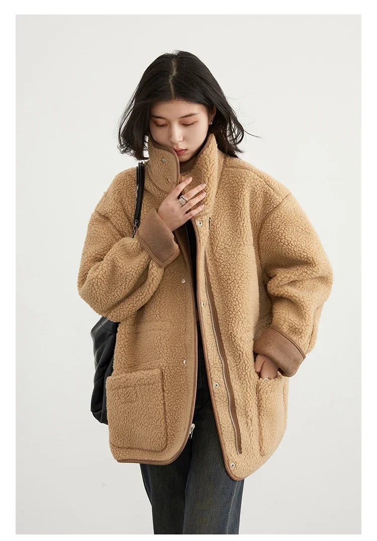 Reversible Casual Stand Collar Jacket Women’s Winter Style
