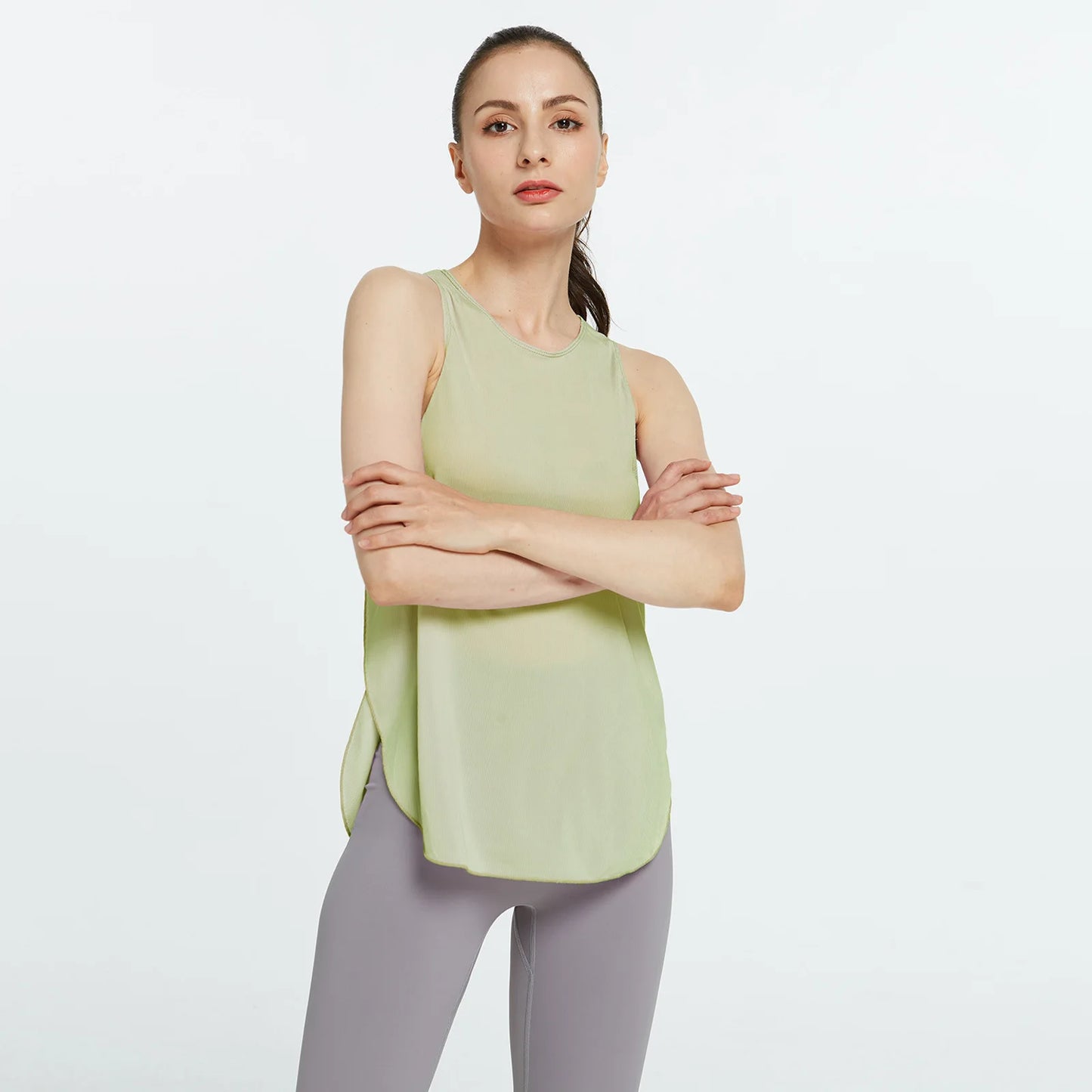 Quick-Dry Ribbed Yoga Tanks for Women
