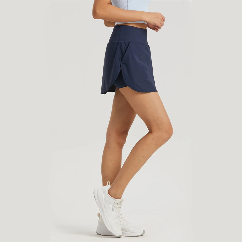 Vnazvnasi Hot Selling Women Tennis Skirt With Shorts Inside Anti-emptied Grils Sports Clothing 2 Pockets Beside And Waist