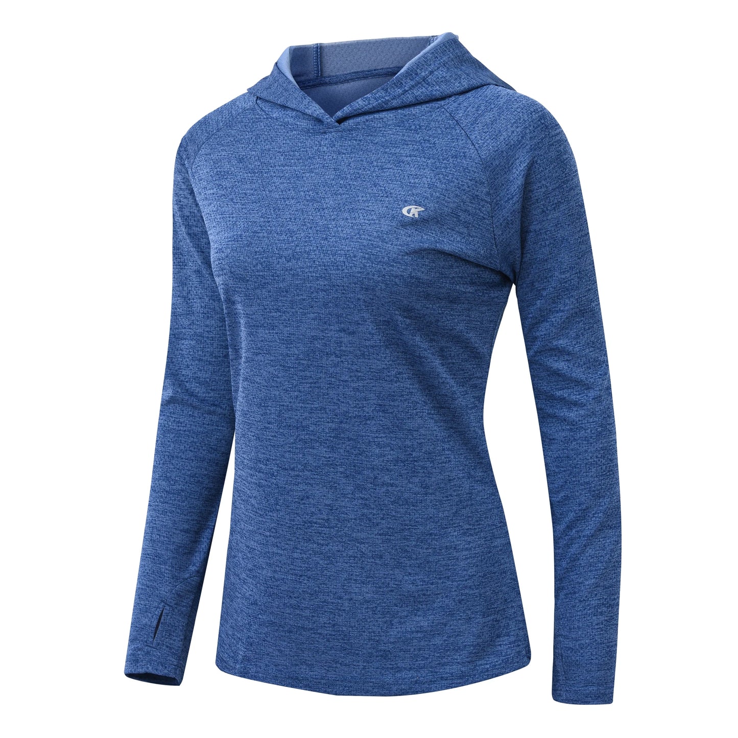 UPF 50+ Rash Guard Women's Long Sleeve Hoodie Shirts, Cooling Breathable Quick Dry Sweatshirt Outdoor Pullover with Thumb Holes