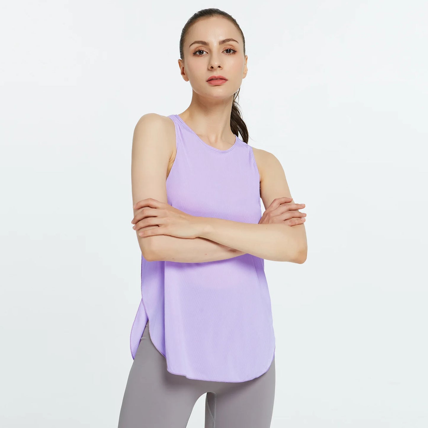 Quick-Dry Ribbed Yoga Tanks for Women