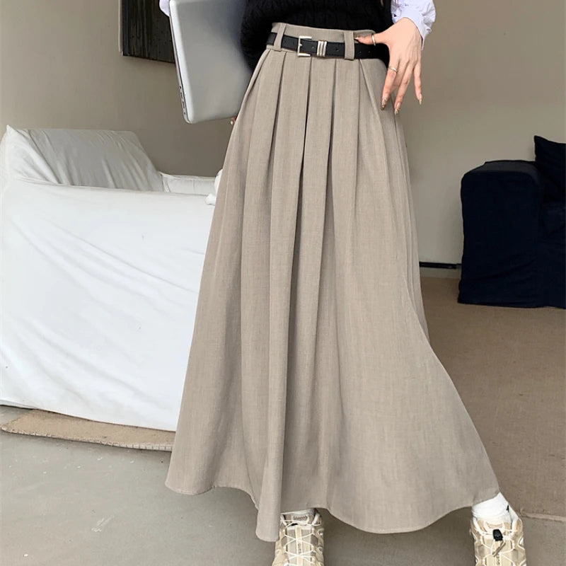 Versatile Korean Style Large Swing Long Skirt