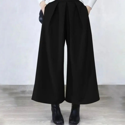 Relaxed Style Elastic Waist Pleated Pants