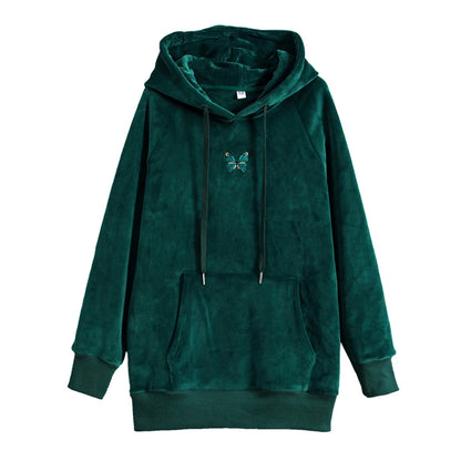 Thick Double-Layered Embroidered Hoodies