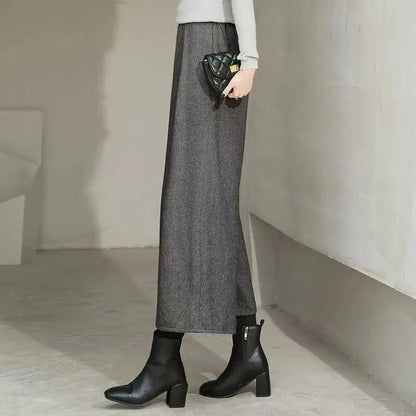 Relaxed Style Elastic Waist Pleated Pants