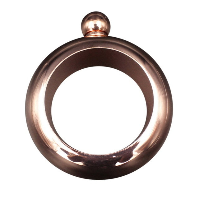Hip Flask Funnel Bangle Jug 3.5oz Wine Holding Tools Mixed Bottle Alcohol Bracelet Camping Flagons Drinkware Stainless Steel
