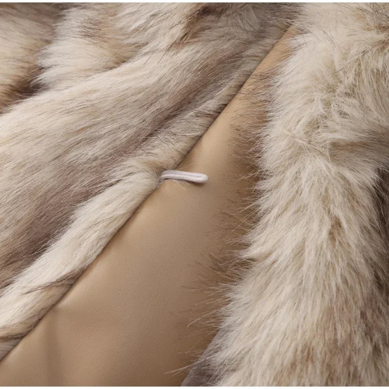 Luxe Fluffy Faux Fur Coat Effortlessly Elegant Winter Wear