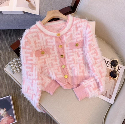 Gentle Style Short Knit Cardigan Women’s Luxe Autumn Layer