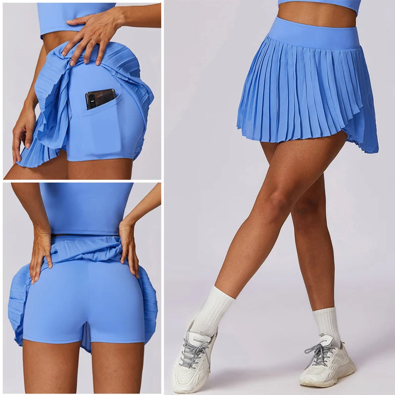 Play Smart Pleated Athletic Skirt with Pockets and Liner