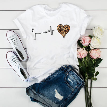Summer New Leopard Harajuku Graphic Women's T-Shirt