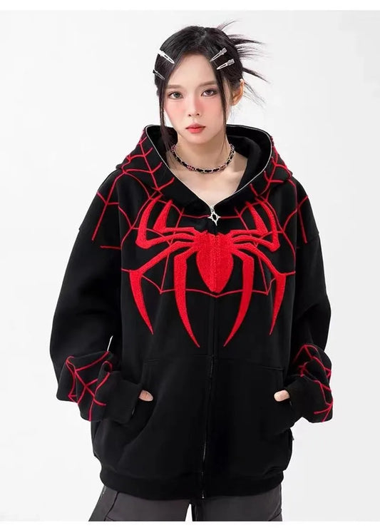 Gothic Spider Hoodie Men and Women Oversized Style