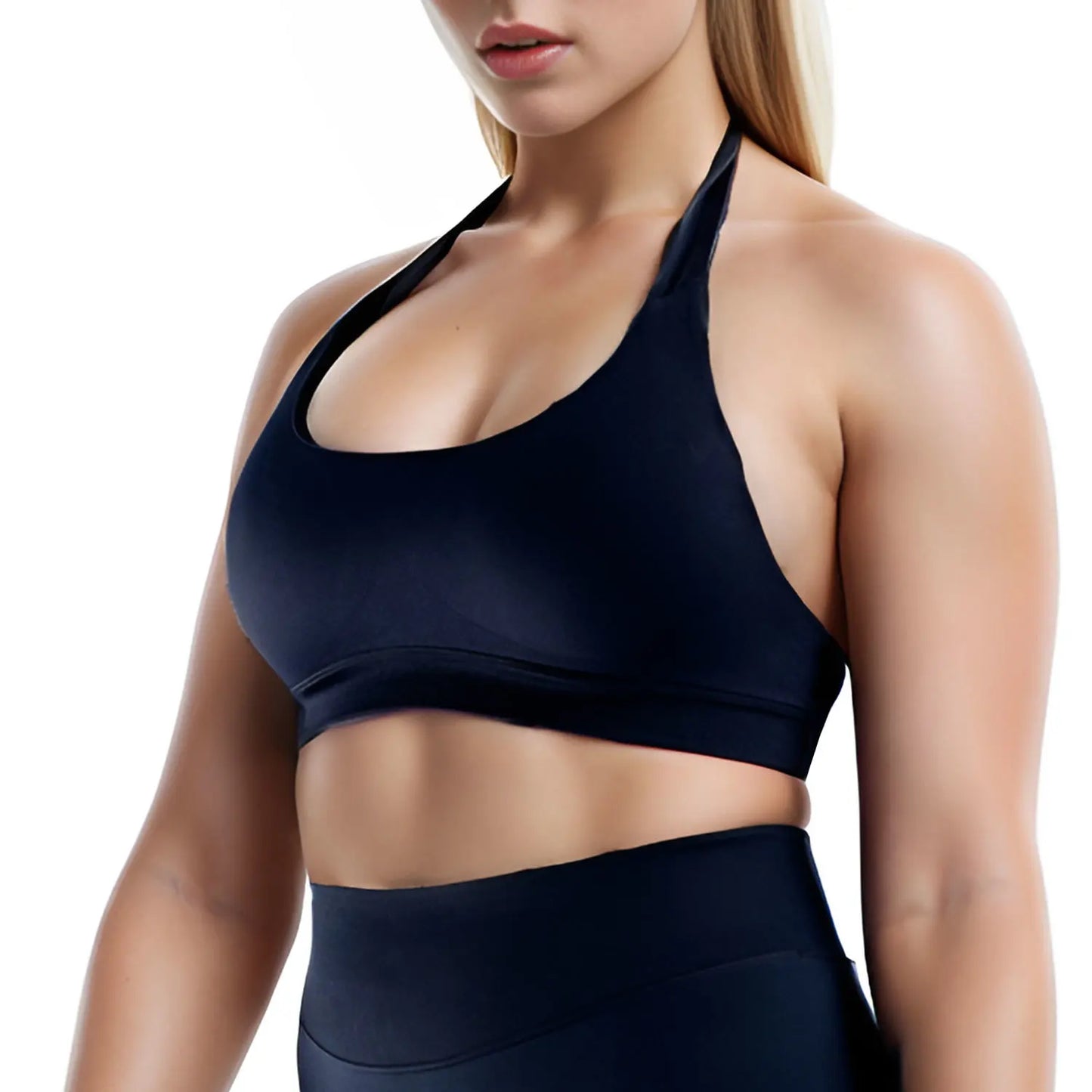 Flex Form Seamless Halter Sports Bra with High Support