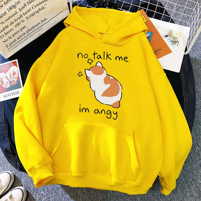 Cute Angry Cat Hoodie