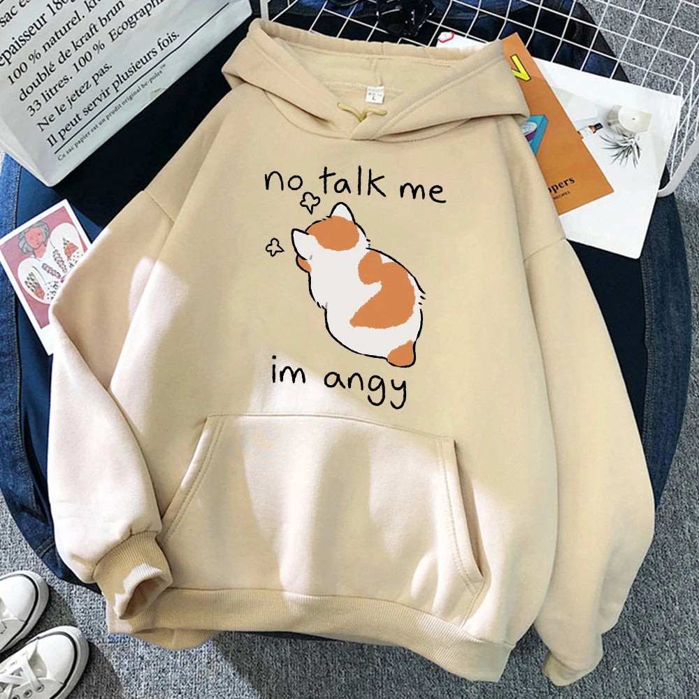 Cute Angry Cat Hoodie