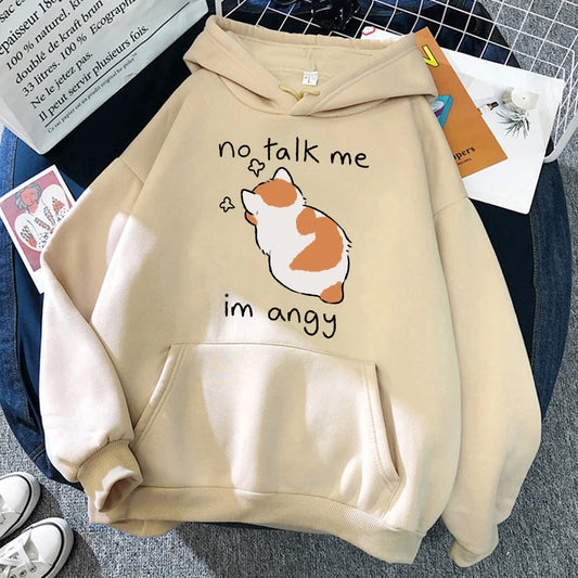 Cute Angry Cat Hoodie