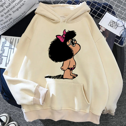 Mafalda hoodie graphic patterned funny youthful teen tracksuits athleisure harajuku