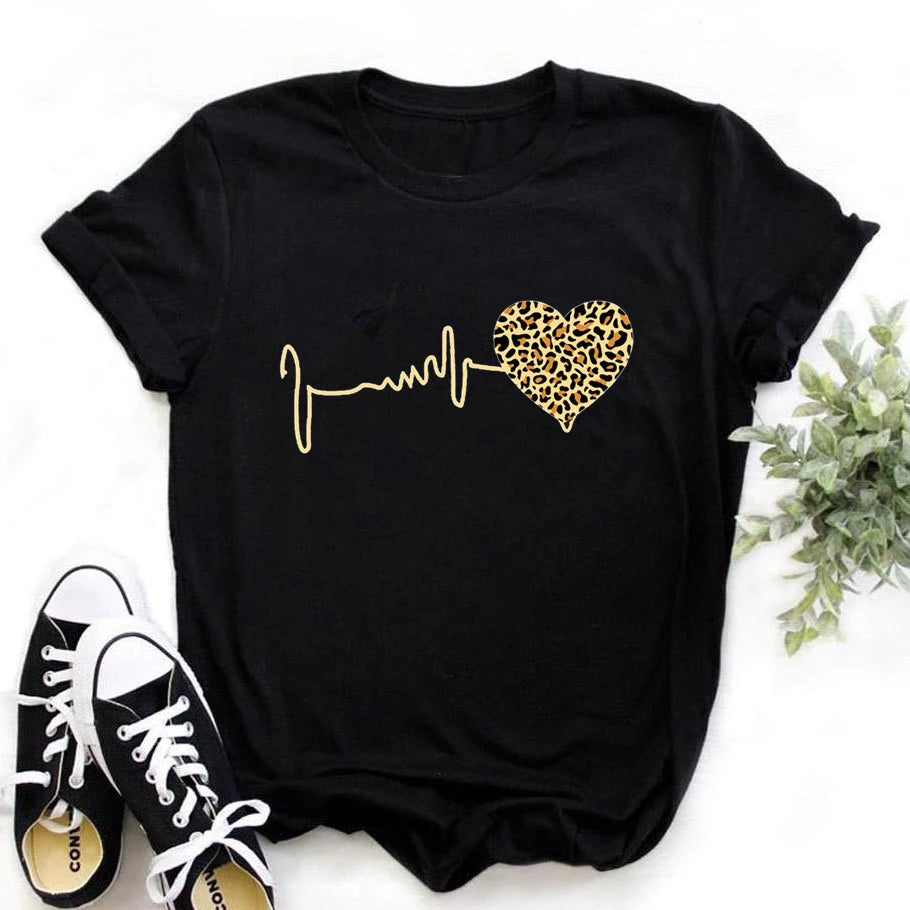 Summer New Leopard Harajuku Graphic Women's T-Shirt