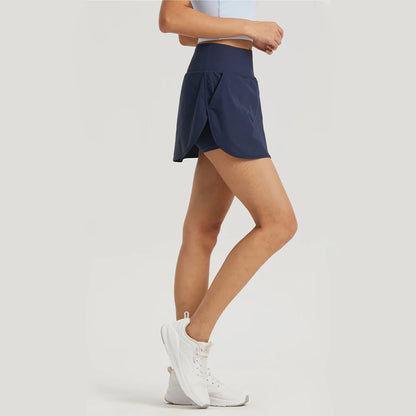 Vnazvnasi Hot Selling Women Tennis Skirt With Shorts Inside Anti-emptied Grils Sports Clothing 2 Pockets Beside And Waist