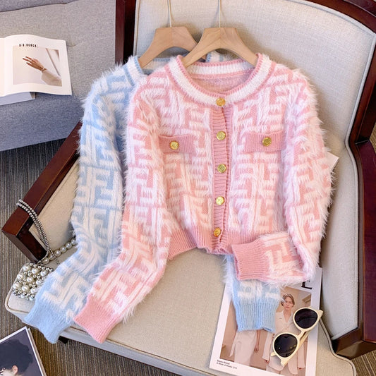 Gentle Style Short Knit Cardigan Women’s Luxe Autumn Layer