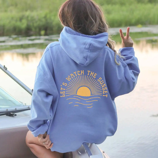 English Letter Plush Relaxed Hoodie