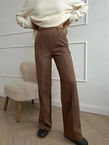 Classic Thermal Wide-Leg Pants