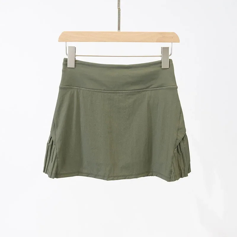 Sport Chic High Waist Fitness Skirt with Shorts for Golf and Tennis